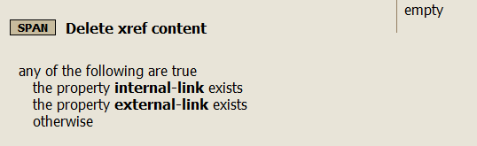 Deleting content from links