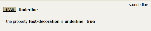 Rule for s.underline